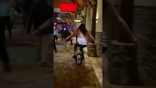 Unicycling at Mohegan Sun Casino Connecticut Prank Funny￼ prank unicycling unicycle fypviral [upl. by Sheley440]