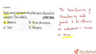 Male gametophyte in angiospherms produces [upl. by Elin]