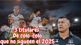 Los Tres Titulares que Abandonarían ColoColo en 2025  quotNoticias del Centenarioquotcolocolohoy [upl. by Dre]