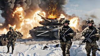 Terrifying Moment Ukraines elite 47th Brigade helps eliminate 7 Russian T90sm Tanks in Avdiivka [upl. by Nnylyar]