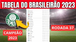 CLASSIFICACAO DO BRASILEIRAO 2023 HOJE  TABELA DO BRASILEIRAO 2023 HOJE  37 RODADA [upl. by Sutherlan]