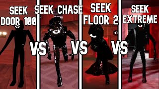 DOORS SEEK CHASE VS 6 DIFFERENT SEEK CHASES DOORS Comparison [upl. by Atlas272]