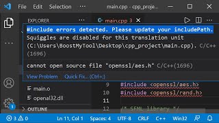 How to Fix Include Path Error in CC Files using Visual Studio Code [upl. by Ronnoc]