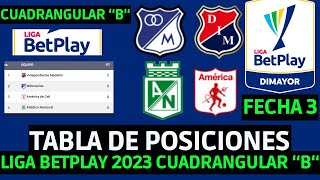 TABLA DE POSICIONES LIGA BETPLAY 2023  TABLA DE POSICIONES LIGA BETPLAY 2023 CUADRANGULAR B FECHA 3 [upl. by Ireva]