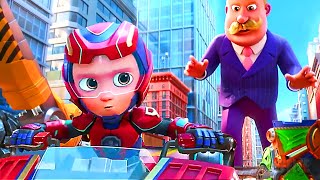 The Paw Patrol get chased by a giant Humdinger  PAW Patrol The Mighty Movie  CLIP 💛 [upl. by Ailemor]