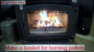 How to make a basket for burning pellets in a wood stove [upl. by Bautram913]