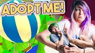 HOT AIR BALLOON RIDE amp SKY CASTLE  Adopt Me  ROBLOX Roleplay 5 [upl. by Claiborne]