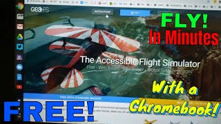 Flight Sim on a Chromebook Oh Yes we CAN GeoFS flight 1 PLTW [upl. by Mccowyn]