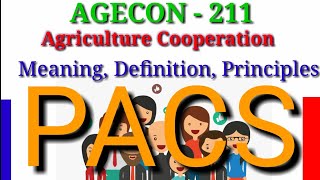 Agriculture Cooperation Meaning Definition Principles  cooperation movement in India  AGECON [upl. by Eittam]