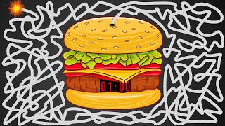 1 Minute Timer Bomb BURGER 🍔 [upl. by Ahsienroc816]