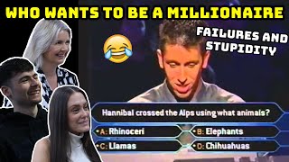 BRITISH FAMILY REACTS  Who Wants To Be A Millionaire Failures amp Stupidity [upl. by Henrietta657]