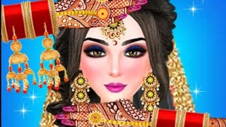 Desi Indian Bride Dresseup Game  Indian Makeup Game bhondulam [upl. by Innek]