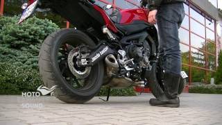 MES Yamaha MT09 Tracer 2016  Original Exhaust Sound [upl. by Heymann]