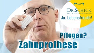 Wie Zahnprothese pflegen Zahnarzt Dr Schick hilft [upl. by Nawtna]