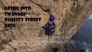 Sea cliff abseil at Swanage Quality street area [upl. by Pavla592]