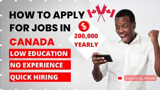 How To Apply For Jobs In Canada With FREE Visa Sponsorships In 2024 300k Vacancies Quick Approval [upl. by Notterb]