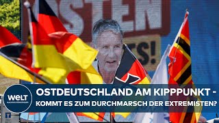 LANDTAGSWAHLEN Hochspannung in Thüringen und Sachsen  Gibt es einen Durchmarsch der rechten AfD [upl. by Efthim]