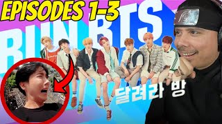 RUN BTS VIDEOS ARE HILARIOUS  Run BTS Episode 13  BTS Reaction [upl. by Aihtela]