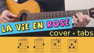 LA VIE EN ROSE  Guitar Cover  Lesson  Fingerstyle  Tutorial  Tab [upl. by Amat]