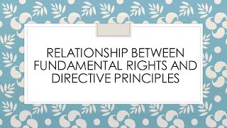 Relationship between fundamental Rights and Directive principles in Tamil [upl. by Auburn]