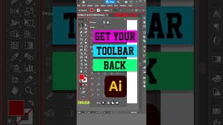 Bring back toolbar easily in Illustrator shorts [upl. by Ilona90]