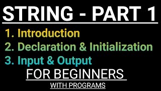 Strings in C Programming in Hindi Part1  C Language Tutorial for Beginners [upl. by Anivol92]