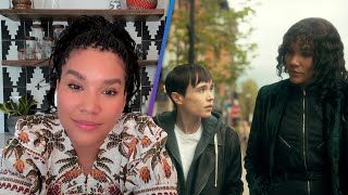 The Umbrella Academy Emmy RaverLampman on Elliot Page Friendship Exclusive [upl. by Akehsay412]