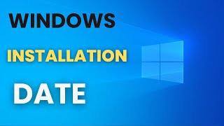 How To Know Windows Installation Date In PC Or Laptop [upl. by Harac90]