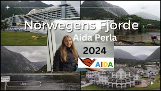 Aidaperla Vlog  2024  Norwegens Fjorde  Norwegens Fjorde ab Hamburg  Eidfjord  4K [upl. by Bendick880]