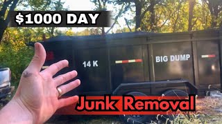 Big Dump Trailer is Awesome Junk Removal Business Ride Along [upl. by Aara953]