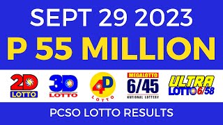 Lotto Result September 29 2023 9pm PCSO [upl. by Adnahsar]