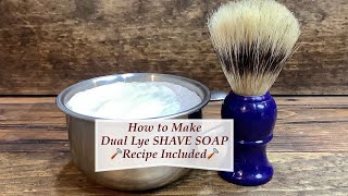 How to Make Super Thick Lathering Dual Lye 🪒 SHAVING SOAP🪒 w Recipe amp Tutorial  Ellen Ruth Soap [upl. by Einallem]