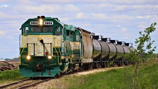 Southbound Iowa River Railroad between Ackley to Cleves Iowa on May 20 2019 [upl. by Nidnarb861]