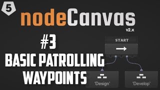 3 NodeCanvas Basic Patrolling with Way Points Unity 56 Behavior Trees [upl. by Nairahcaz]