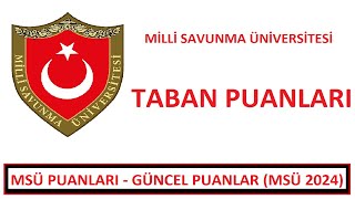 MSÜ TABAN PUANLARI EN GÜNCEL MSÜ PUANLARI MSÜ KAÇ PUANLA ÖĞRENCİ ALIYOR SUBAY ASTSUBAY ALIMI [upl. by Sarina]