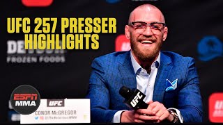 UFC 257 Press Conference Highlights Dustin Poirier vs Conor McGregor 2  ESPN MMA [upl. by Brownson65]