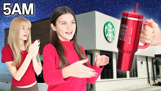 We Try Finding NEW Stanley X Starbucks CHRISTMAS CUP  Family Fizz [upl. by Yi]