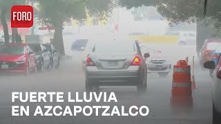 Lluvia intensa en Azcapotzalco hoy 9 de Julio de 2024  Las Noticias [upl. by Haraz670]