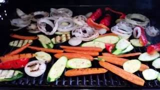 Grilling Vegetables On CharBroil TRUInfrared quotCommercialquot 3 Burner BBQ From Lowes [upl. by Toole]