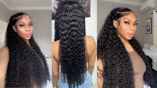 26” INCHES OF BEAUTY  Bomb Curly Frontal Wig Seamless Install  amp Styling  ASTERIA HAIR REVIEW [upl. by Caneghem]