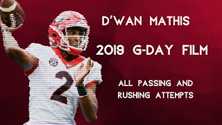 Dwan Mathis GDay Film  All Passing and Rushing Attempts [upl. by Mcadams]