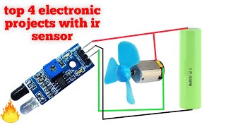 top 4 electronic projects with ir sensor  diy ir sensor project [upl. by Gnilrad]