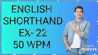 English Shorthand Dictation ex no 22 50word per minute shorthand education [upl. by Asseram723]