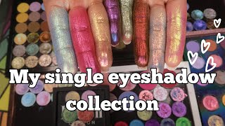 My single eyeshadow collection  Organization amp swatches  Saturday Sparkles ✨ [upl. by Neffets]