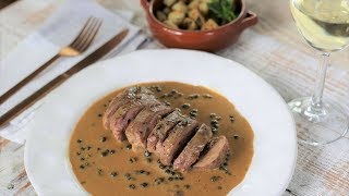 How To Make A French Bistros Style Peppercorn Sauce  with Duck Breast [upl. by Still]