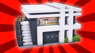 Minecraft  How to Build Small Modern House Tutorial Easy 13 [upl. by Rowney]