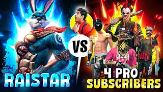 Raistar Vs 4 Pro Playes 🔥 Best Clash Squad Battle WHO WILL WIN MUST WATCH freefire [upl. by Soalokin141]