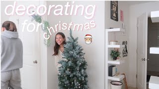 DECORATING MY ROOM FOR CHRISTMAS VLOG  clothing haul [upl. by Kuehn]