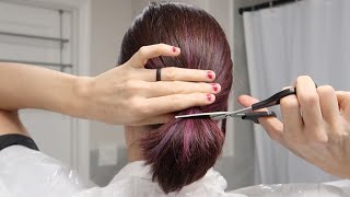 DIY Ponytail Haircut  EASY Short Shaggy Bob Tutorial [upl. by Perren]