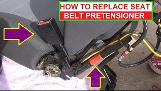 How to Remove and Replace Seat Belt Pretensioner Demonstrated on Ford Escape  Mercury Mariner [upl. by Sender773]